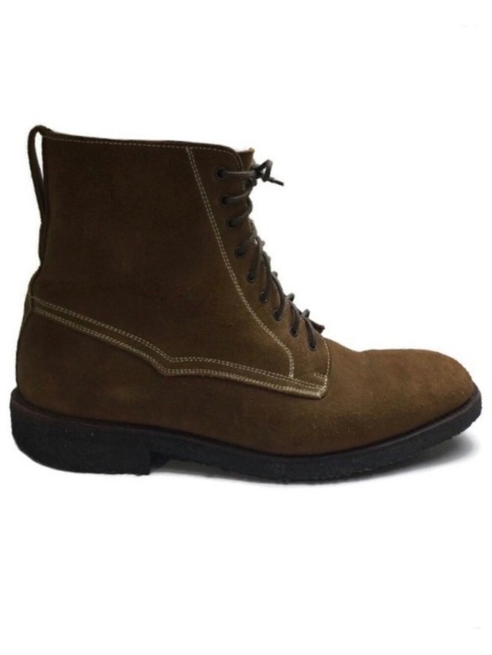 Sid Mashburn Field Handmade Brown Suede Lace-Up Boots Size 10